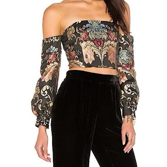 LPA Tops - NWT LPA Metallic Brocade Off-The-Shoulder Top